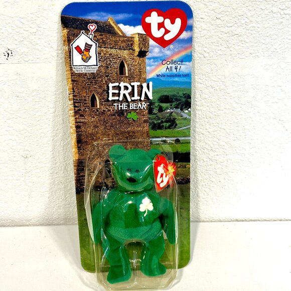Ronald McDonald House Charities 1997 Erin The Bear TY Beanie Tag Error Retired - Picture 1 of 5